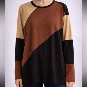 KL Collection Colorblock Sweater